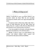 Contrastive analysis of nominal substitution english and vietnamese discourse 