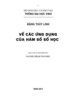 Về các ứng dụng của hàm số số học luận văn tốt nghiệp đại học 