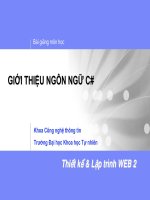 Tài liệu GIỚI THIỆU NGÔN NGỮ C# pptx