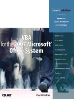 Tài liệu VBA for the 2007 Microsoft Office System ppt