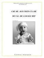Tài liệu CHỦ ĐỀ : BẢN THÂN CỦA BÉ - ĐỀ TÀI : BÉ LÀM ĐẦU BẾP docx