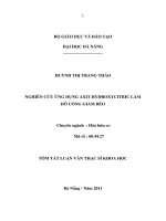 Nghiên cứu ứng dụng axit hydroxycitric làm đồ uống giảm béo 
