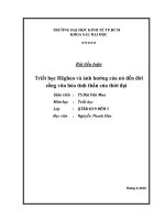 Triết học hêghen và ảnh hưởng của nó đến đời sống văn hóa tinh thần của thời đại 