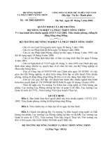 Tài liệu QUYẾT ĐỊNH Số : 60 /2002/QĐ-BNN của Bộ nông nghiệp doc