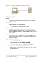 Tài liệu Configuring HTTP Services on Windows 2000 doc