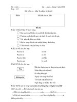 Bài soạn đề thi môn TNXH lớp 1