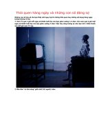 Thói quen hàng ngày và những con số đáng sợ