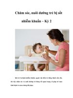 Tài liệu Chăm sóc, nuôi dưỡng trẻ bị sốt nhiễm khuẩn – Kỳ 2 ppt