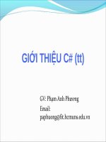 Tài liệu GIỚI THIỆU C# (tt) ppt