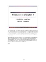 Tài liệu Introduction to Encryption II docx