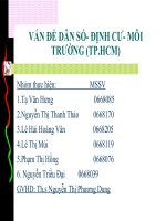 Tài liệu Vấn đề dân số - định cư - môi trường ppt