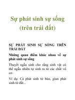 Tài liệu Sự phát sinh sự sống (trên trái đất) pdf
