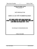 Xây dựng chiến lược kinh doanh cho công ty cổ phần xây lắp thương mại tổng hợp lam hồng giai đoạn 2010   2015 