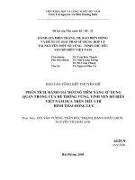 Phân tích, đánh giá một số tiềm năng sử dụng quan trọng của hệ thống vũng vịnh 