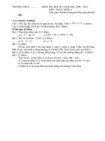 Bài soạn Đề thi học kì 1 có đáp an