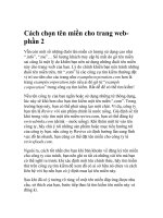 Tài liệu Cách chọn tên miền cho trang web phần 2 pdf