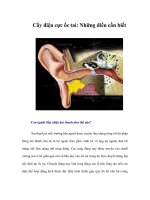 Tài liệu Cấy điện cực ốc tai: Những điều cần biết pdf