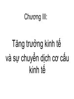Tăng trưởng kinh tế  và sự chuyển dịch cơ cấu kinh tế
