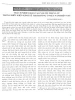 Trách nhiệm đào tạo nguồn nhân lực trong điều kiện kinh tế thị trường ở việt nam hiện nay 