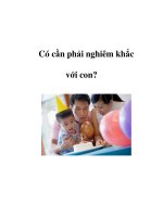 Tài liệu Có cần phải nghiêm khắc với con? docx