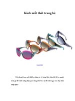 Tài liệu Kính mắt thời trang hè ppt
