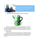 Tài liệu Quản lý điện cho máy tính dùng Windows Vista với Power Options pdf