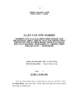 Luận văn nghiên cứu và lựa chọn một số bài tập bổ trợ nhằm khắc phục những sai lầm thường mắc trong kĩ thuật đệm bóng thấp tay bằng hai tay cho học sinh khối 11   trường THPT nho quan b   ninh bình 