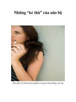 Tài liệu Những “kẻ thù” của não bộ doc