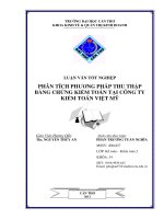 PHÂN TÍCH PHƯƠNG PHÁP THU THẬP BẰNG CHỨNG KIỂM TOÁN TẠI CÔNG TY  KIỂM TOÁN VIỆT MỸ 