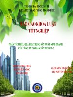 PHÂN TÍCH HIỂU QUẢ HOẠT ĐỘNG sản XUẤT KINH DOANH của CÔNG TY cổ PHẦN xây DỰNG 1 7 