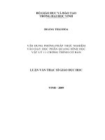 Vận dụng phương pháp thực nghiệm vào dạy học phần quang hình học vật lý 11 chương trình cơ bản 