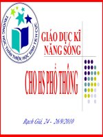 Bài soạn tập huấn giáo dục kĩ năng sống môn ngữ văn