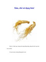 Tài liệu Sâm, chớ sử dụng bừa! docx