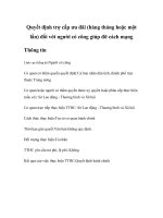 Tài liệu Quyết định trợ cấp ưu đãi (hàng tháng hoặc một lần) đối với người có công giúp đỡ cách mạng ppt