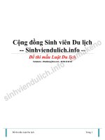 Tài liệu Đề thi luật du lịch ppt