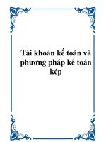 Tài liệu Tài khoản kế toán và phương pháp kế toán kép ppt