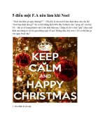 5 ĐIỀU MỘT FA NÊN LÀM KHI NOEL