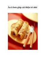 Tài liệu Ăn ít hơn giúp cải thiện trí nhớ docx
