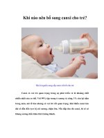 Tài liệu Khi nào nên bổ sung canxi cho trẻ? ppt