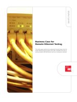 Tài liệu Business Case for Remote Ethernet Testing docx