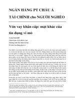 Tài liệu Tài chính cho người nghèo doc