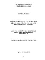 Một số giải pháp nâng cao chất lượng đội ngũ giảng viên trường cao đẳng xây dựng số 2   bộ xây dựng 