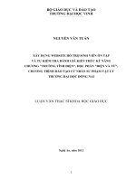 Xây dựng website hỗ trợ sinh viên ôn tập và tự kiểm tra đánh giá kiến thức kỹ năng chương trường tĩnh điện, học phần điện và từ, chương trình đào tạo cử nhân sư phạm vật lý trường đại học đồng nai 