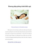 Tài liệu Phương pháp phòng tránh thiếu ngủ docx