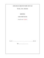 Tài liệu Mẫu hợp đồng tặng cho tài sản docx