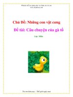 Tài liệu Chủ Đề: Những con vật cưng - Đề tài: Câu chuyện của gà tồ - Lớp : Mầm pptx