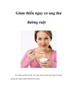 Tài liệu Giảm thiểu nguy cơ ung thư đường ruột docx