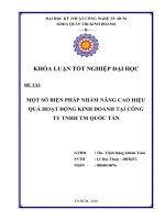Một số biện pháp nhằm nâng cao hiệu quả hoạt động kinh doanh tại công ty TNHH thương mại quốc tấn 