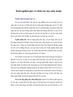 Tài liệu Kinh nghiệm gieo và chăm sóc mạ xuân muộn pptx