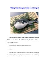 Tài liệu Những thức ăn nguy hiểm nhất thế giới doc